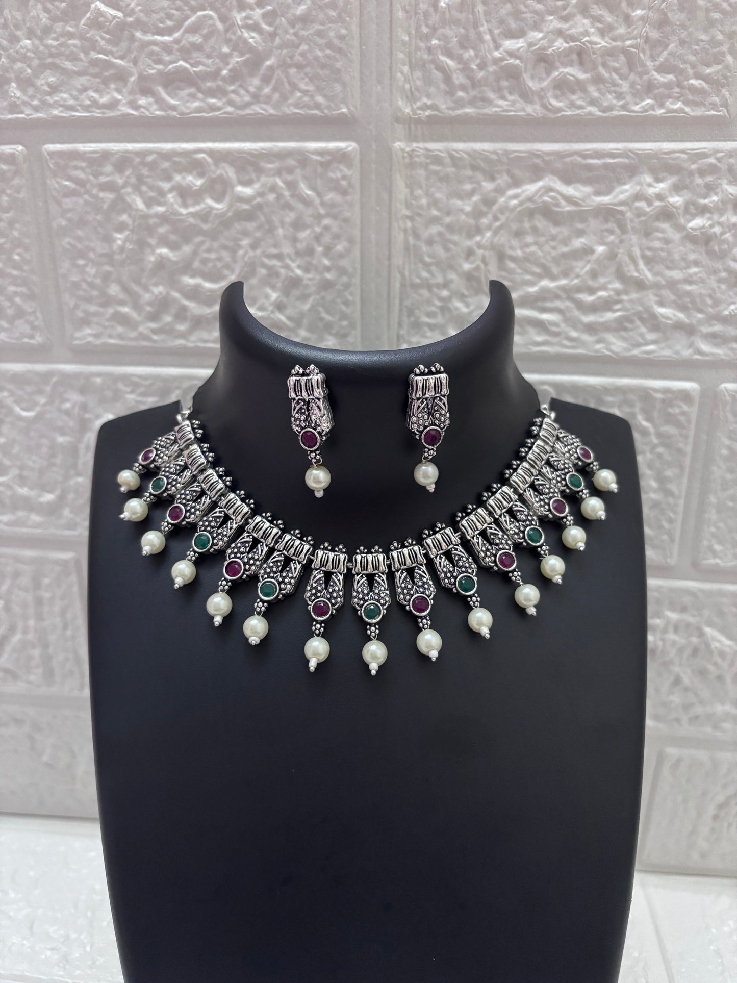 German Silver Necklace Mixed