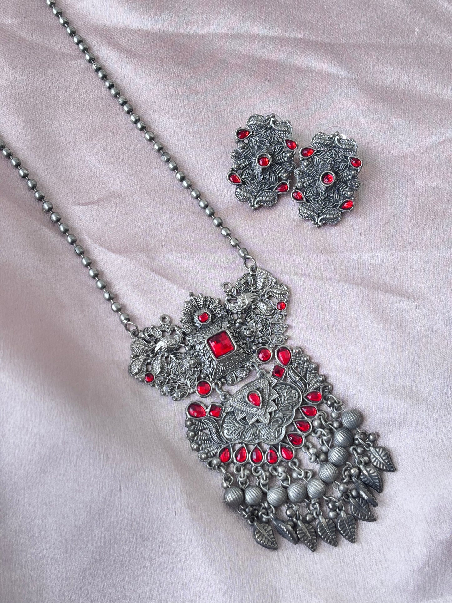 Oxidised Long Haram Red (36 Inches)