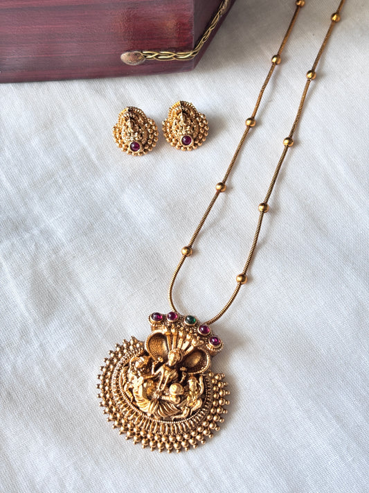 Royal Lakshmi pendant chain necklace