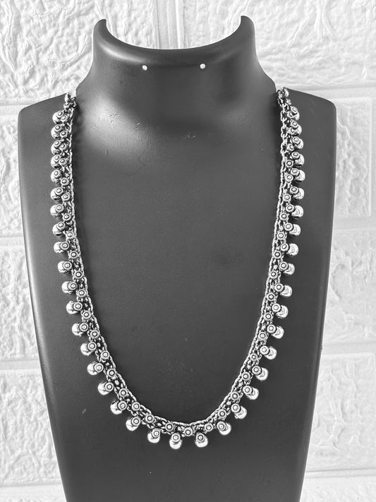 Ghungroo oxidised long necklace