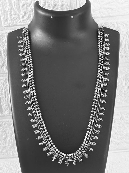 Teardrop oxidised long necklace