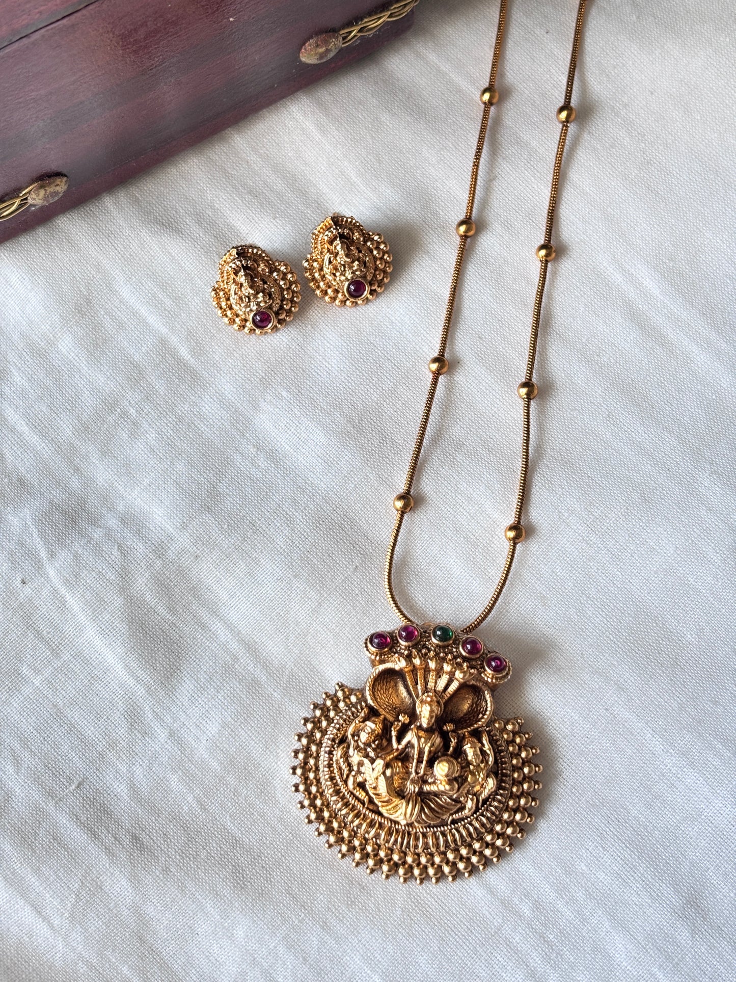 Royal Lakshmi pendant chain necklace