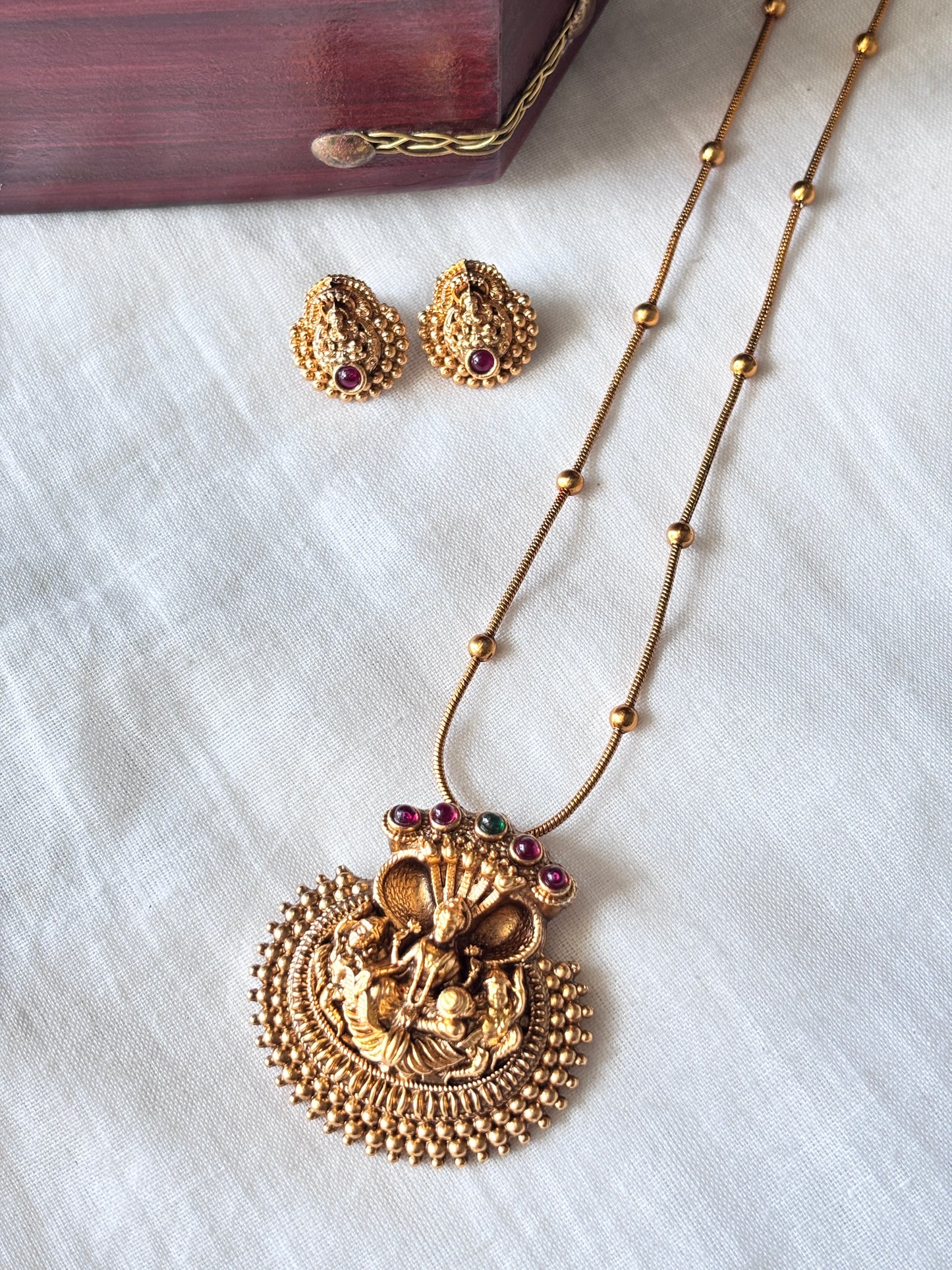 Royal Lakshmi pendant chain necklace