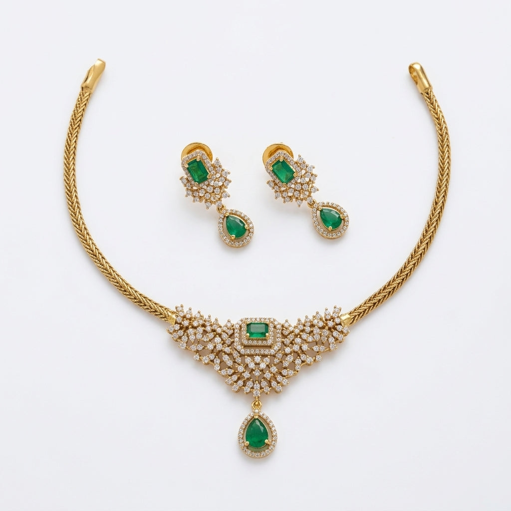 Thilak Short Necklace Green