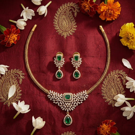 Thilak Short Necklace Green